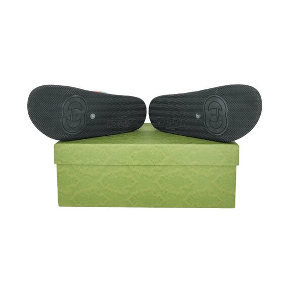 Gucci Men's Signature Web Rubber Slide Sandals - Picture 6 of 8